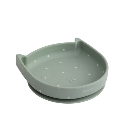 Kit De Alimentação Infantil Petit Piá em Silicone 6 Peças Verde Premium - Prato com Ventosa 
